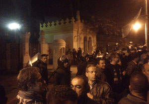Protests outside Presidential Palace, Cairo
